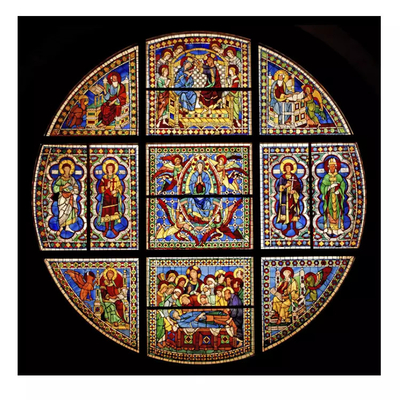 Modelo arquitectónico de Art Window Panels Decorative Custom del vitral para la iglesia