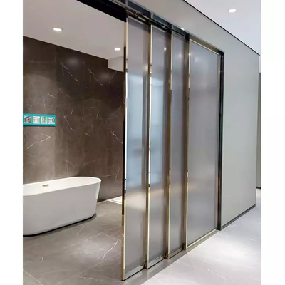 Cierre suave síncrono de puerta corrediza de vidrio templado sin marco interior