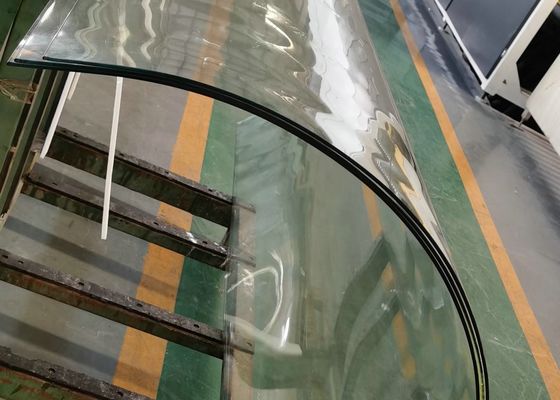 borde caliente de la seguridad de los paneles de 3m m Bent Strengthed Fully Tempered Glass