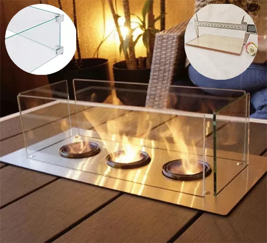 Recambio transparente de la puerta de la chimenea de la hoja del vidrio de cerámica de la resistencia a la corrosión
