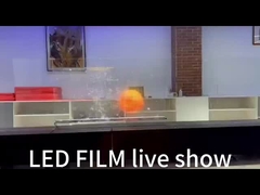 Pantalla de visualización de película de cristal LED flexible y transparente